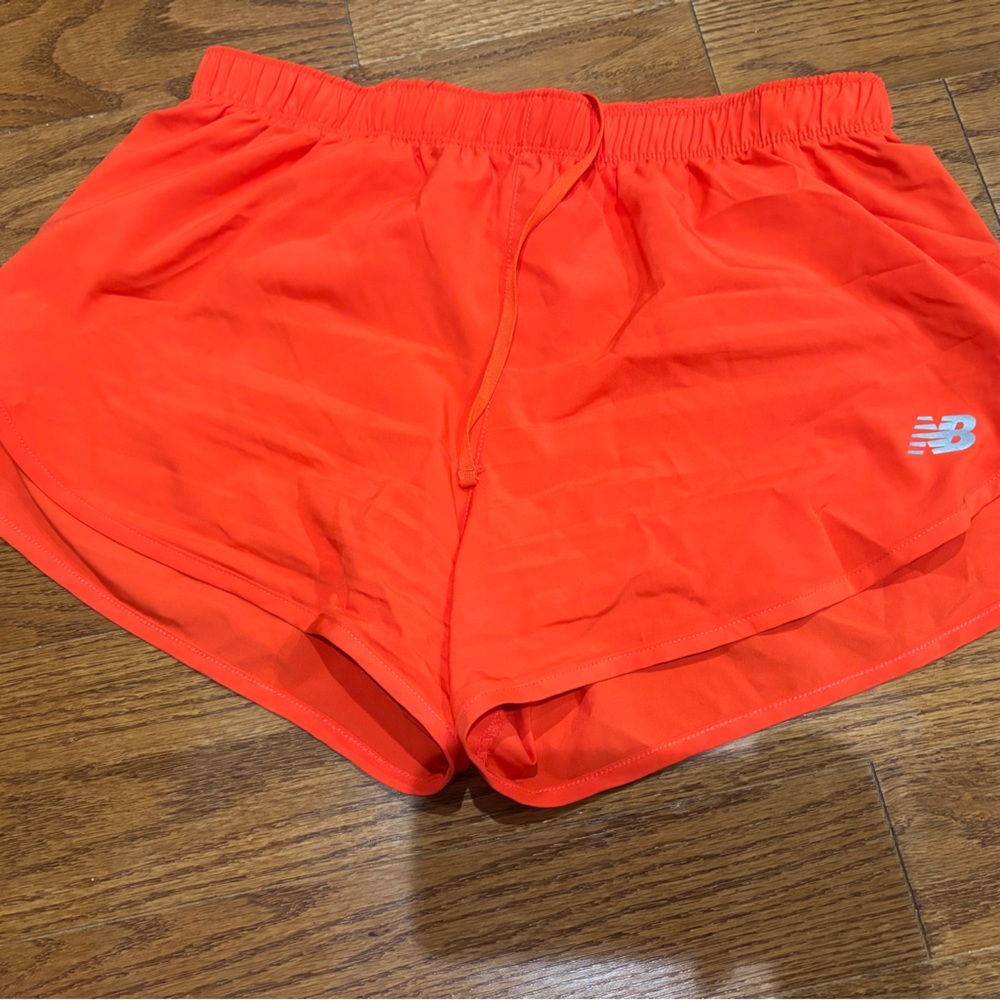 New Balance Orange Athletic Shorts Lightweight Performance